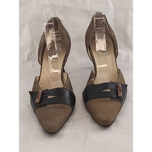 Dirndl + Bua Attersee Suede‎ Leather Sz 38 1/2 EU 6.5 US Kitten Heels Women - Picture 3 of 6